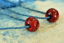 Necklace (indigo dyed string )